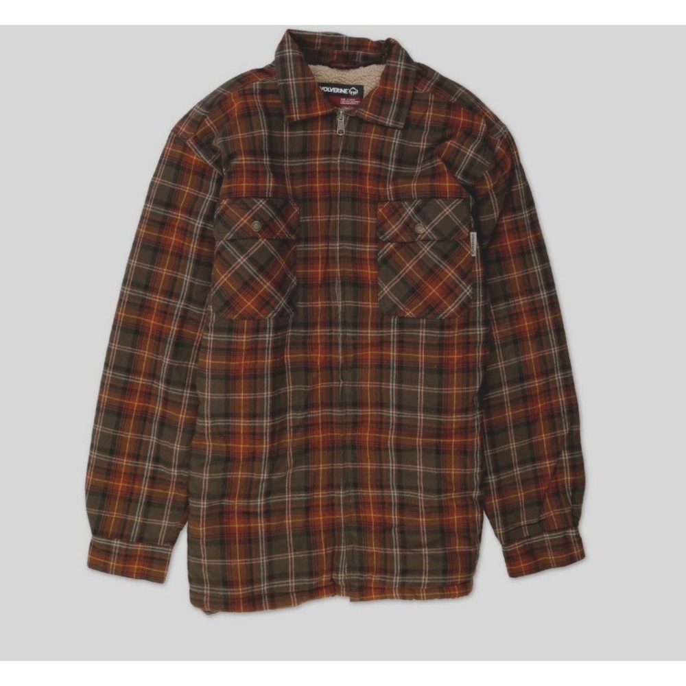 Wolverine Serpa Lined Coat Mens Size Large OB Plaid Flannel Serpa Lined Coat New